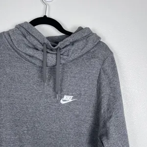 Nike Women's Funnel Neck Sweatshirt Gray Sz 1X thumbnail 2