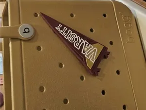 New! Two Bogg Bag Bogg Bits Varsity Pennant Charms Maroon Gold School Spirit thumbnail 2
