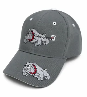 Men's Wool Gray Georgia Bulldogs Double Dawg Embroidered Baseball Hat Cap OS thumbnail 1