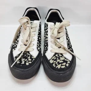 Rag & Bone RB‎ Army Leather Low Top Sneakers Black White Size EU 37 US 7 $275 thumbnail 2