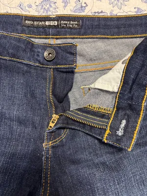 Big Star 1974 Remy Boot Cut Jeans Low Rise Fit Women's 32L Blue Dark Wash rodeo thumbnail 7