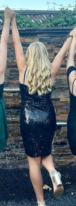 Lulus Black Sparkly Hoco Dress  thumbnail 4