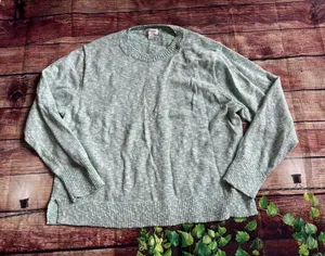 J. Crew Crewneck Beach Sweater Green Teal Size Large thumbnail 1