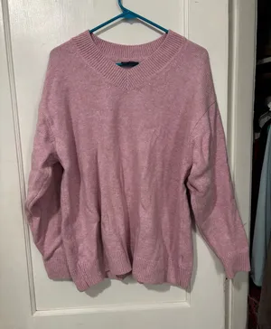Gap Pink Sweater V-Neck thumbnail 1