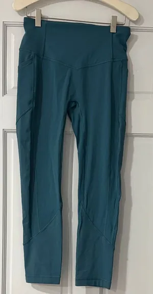 Lululemon Teal High-Waisted Leggings size 6 thumbnail 1