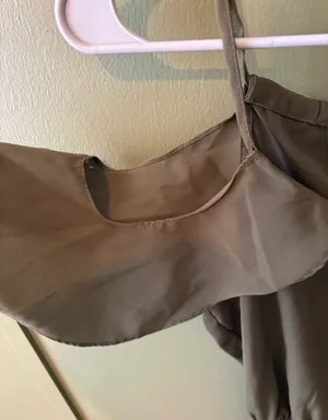 Bebop Olive Green Cold Shoulder Romper  thumbnail 3