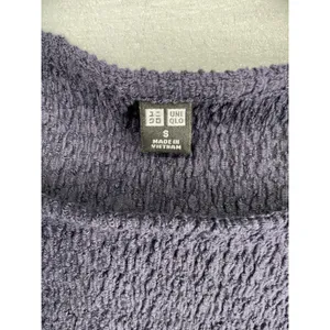 Uniqlo Womens Tank Top Navy Blue Textured Seersucker Knit Small thumbnail 4