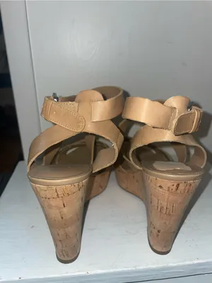 Franco Sarto Tan Cork Wedge Sandals thumbnail 4