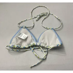Wild Fable Picot Trim Double Strap Triangle Bikini Top Size Small XXS (00) New thumbnail 3