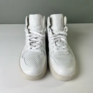 Veja V-15 Leather Extra White Suede Organic Cotton Natural High-Top Trainers 6 thumbnail 2