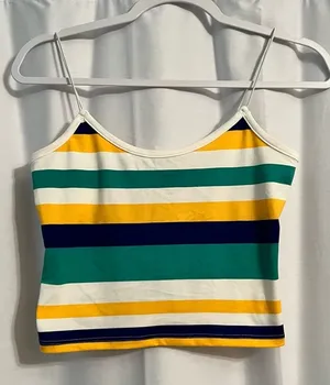 Sommer Ray striped crop top thumbnail 1