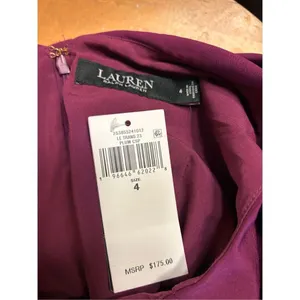 Lauren Ralph Lauren Ralph Lauren Crepe Off-the-Shoulder Cocktail Dress Plum 4 nw thumbnail 8