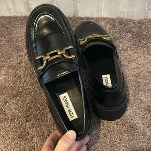 Steve Madden Lyanna black buckle loafers Y2K style NWOT thumbnail 6