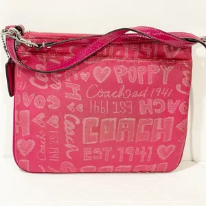 Coach Pink Poppy Story Multi Zipper Crossbody‎ Bag thumbnail 6