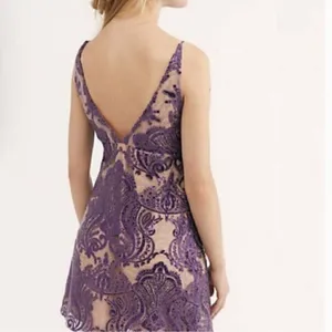 Free People Night Shimmer Mini-Dress Size 0 Sundown Purple Sequins Sleeveless thumbnail 4