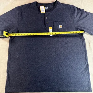 Carhartt Men’s XL Loose Fit Henley T Shirt Pocket Dark Gray NWT TK0084-M thumbnail 6