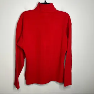 Marmot red fleece‎ half zip pullover made in the USA size medium thumbnail 6