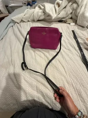 Kate Spade New York Hot Pink Leather Crossbody Bag with Floral Lining thumbnail 6