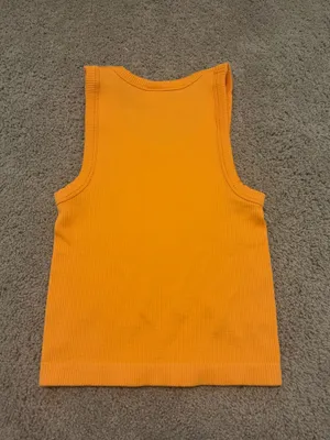 Old Navy Orange Ribbed Tank Top thumbnail 2
