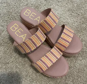 BEA Women's Pink and Yellow Sandals thumbnail 1