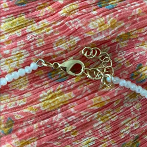 Beaded Choker Necklace With Crystal thumbnail 3