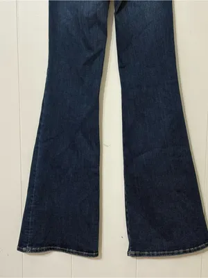 FRAME Le One Flare Jeans Hanbury Wash Size 0 High Rise Stretch Denim thumbnail 10