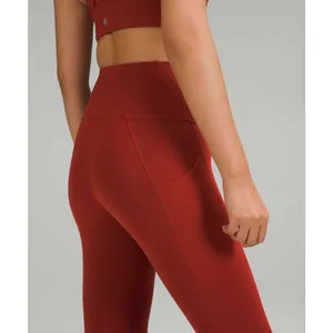 Lululemon Red Wunder Train High-Rise Leggings with Pockets 25" thumbnail 2