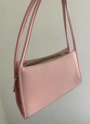 Baby Pink Faux Leather Handbag thumbnail 1