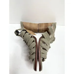 Crevo Hazelle Sage Green Suede Strappy Block Heel Mules Sandals Size 7.5‎ NEW thumbnail 6