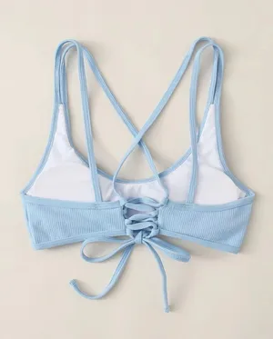 Baby Blue Bikini Top Size M thumbnail 2