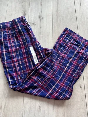 Croft & Barrow Henley Top & Rayon Pajama Bottom Set Dina Plaid Large NWT thumbnail 6
