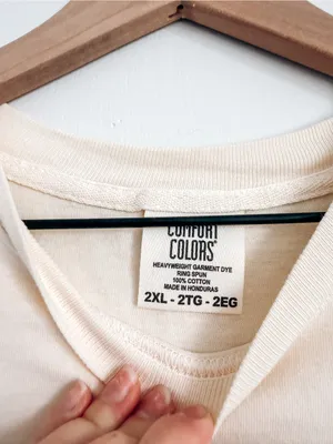 Comfort Colors Cream Teddy Bear Starbucks Graphic Cotton Shirt 2XL thumbnail 3