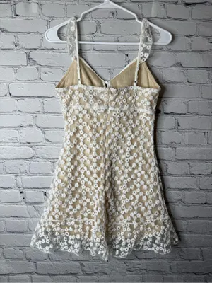 Lulus Charmaine white Floral Lace Mini Dress XS thumbnail 6