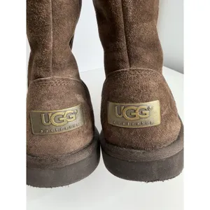 UGG Australia Roslynn 1889 Brown Leather Sheepskin Size 6 Zip Closure Y2K Cozy thumbnail 5
