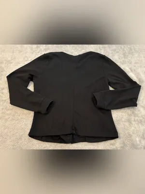 Women’s Lyn Brand Black Asymmetrical Zip Bomber Jacket Size Medium thumbnail 4