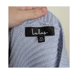 Lulus Blue Crop Reversible Knit Sweater XS‎ Balletcore Coquette Romantic Coastal thumbnail 4