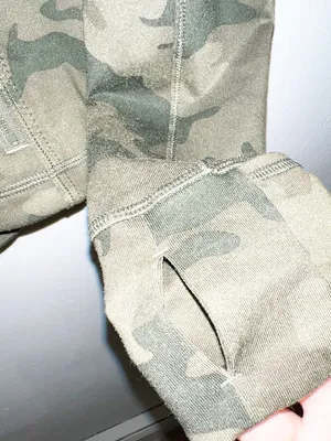 Lululemon Define Camo Zip-Up Athletic Jacket - Olive Green w/ Thumbholes thumbnail 3