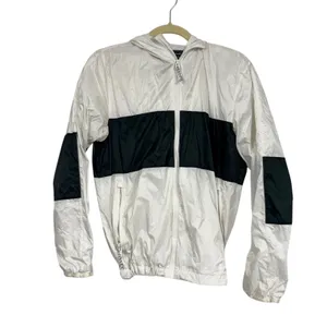 Abercrombie & Fitch White Green Track Jacket Bomber Womens XS Windbreaker thumbnail 2