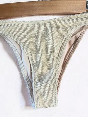 Hollister Cream Ribbed Bikini Set - Size XS thumbnail 6