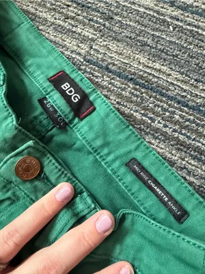 BDG Urban Outfitters Mid Rise Cigarette Jeans 26x30 Green Teal Denim thumbnail 4