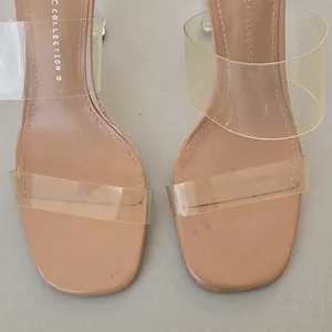 Zara Basoc Collection Clear Nude Heel Sandals Size 38/ 7.5 US thumbnail 4