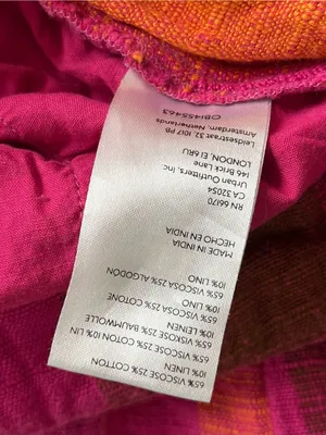 Urban Outfitters• Pink & Orange Low Rise Wide leg Martina Linen Trouser• Sz 0 thumbnail 11