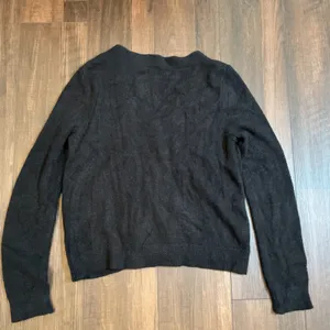 The Drop V-Neck Button Front Cardigan Sweater Black Soft Knit Large Minimalist thumbnail 5