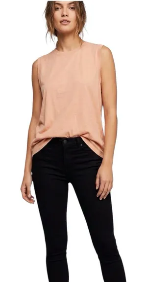 Madewell Make Weekends Longer Activewear Womens Sleeveless Top Blouse Sz Large thumbnail 1