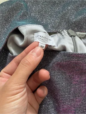 Mistress Rocks Iridescent Purple Bodycon Mini Dress XS - Silver thumbnail 6