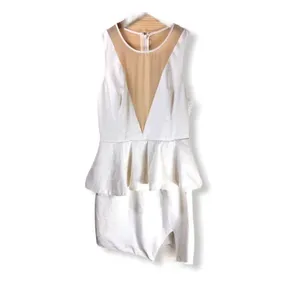 Keepsake the Label Sheer Peek A Boo White Peplum Dress thumbnail 9