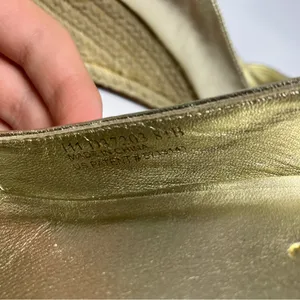 Cole Haan gold leather wedge espadrilles women’s size 8.5 dressy‎ party metallic thumbnail 9