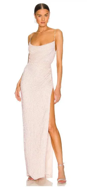 Retrofête Katya Pink Maxi Gown Dress Womens Size XS New NWT thumbnail 1