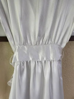 Betsey Johnson White Satin Lace Short Robe XS/S thumbnail 10