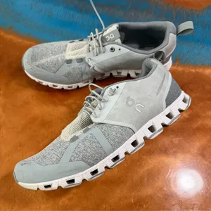On Running Cloud 5 Terry Running Shoes Sneaker Glacier Grey White size 10.5 thumbnail 1